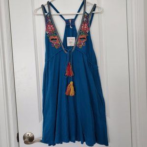 NWT Free People floral embroidered mini dress